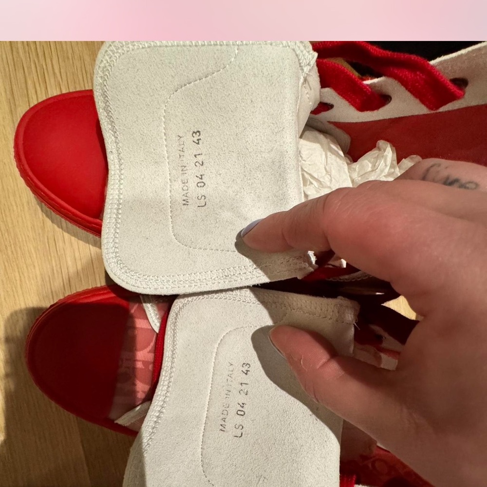 Dior b23 high red sneakers - Picture 6 of 8
